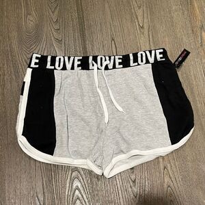 NWT Love Streak Womens Cotton Track Gym Shorts Size 2X
